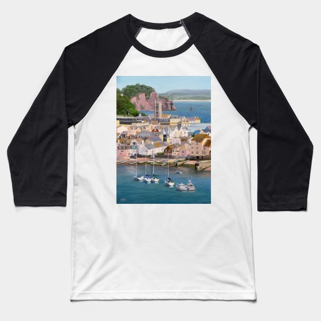 Teignmouth From Shaldon Baseball T-Shirt by richardpaul